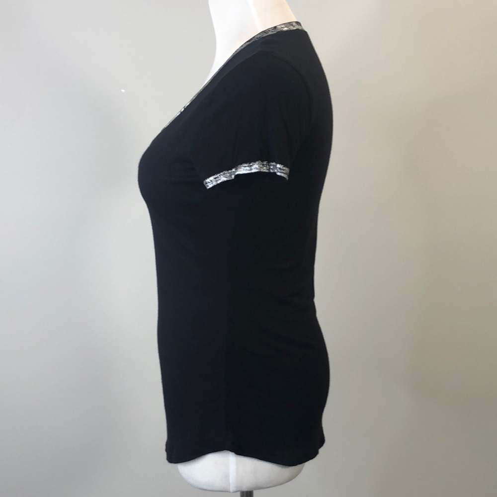 INC black tee with silver detail - Picture 4 of 7